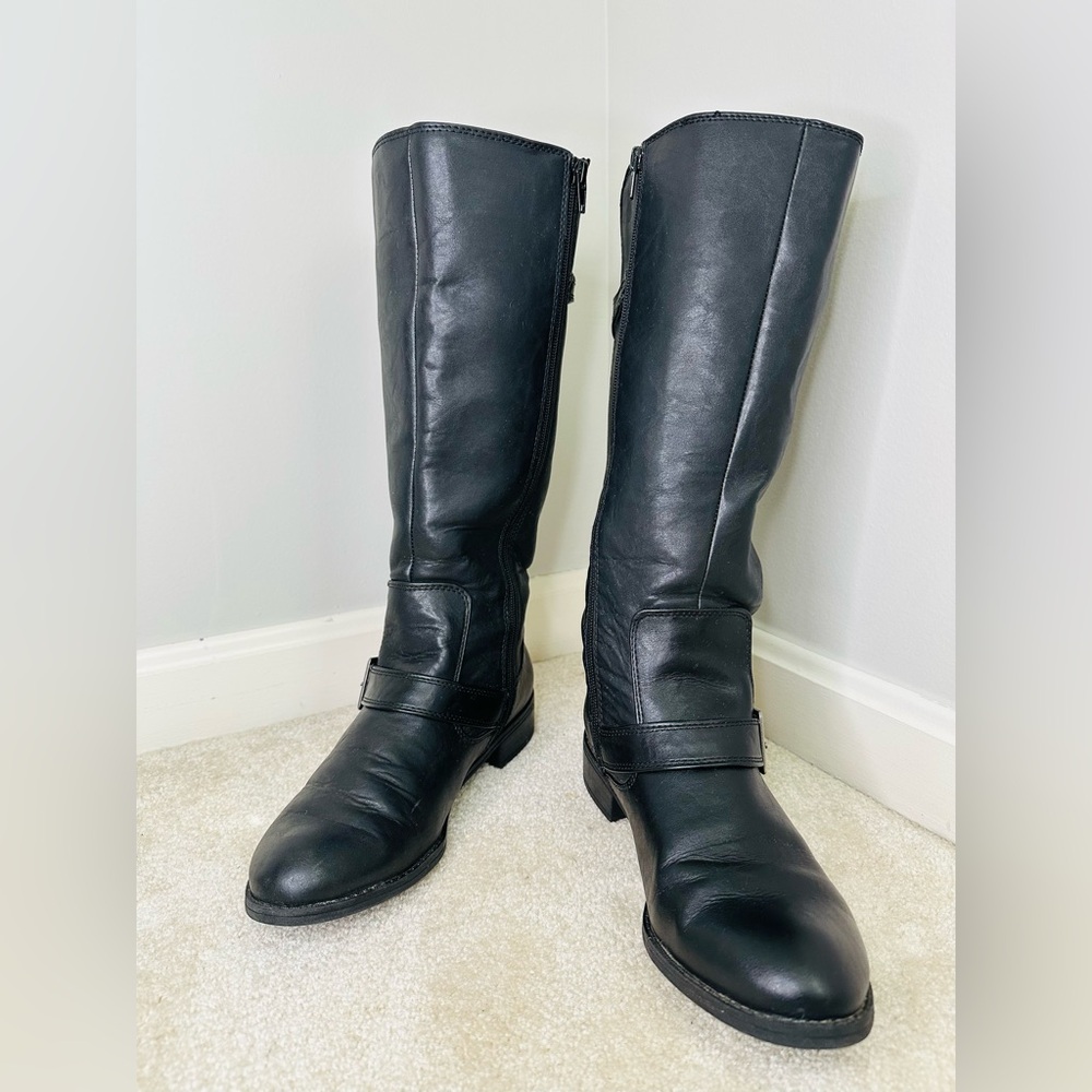 Life Stride Black Over-the-Knee Tall Riding Boots with Buckle Size 8.5
